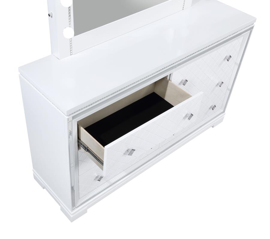 Eleanor Rectangular 6-drawer Dresser White_9