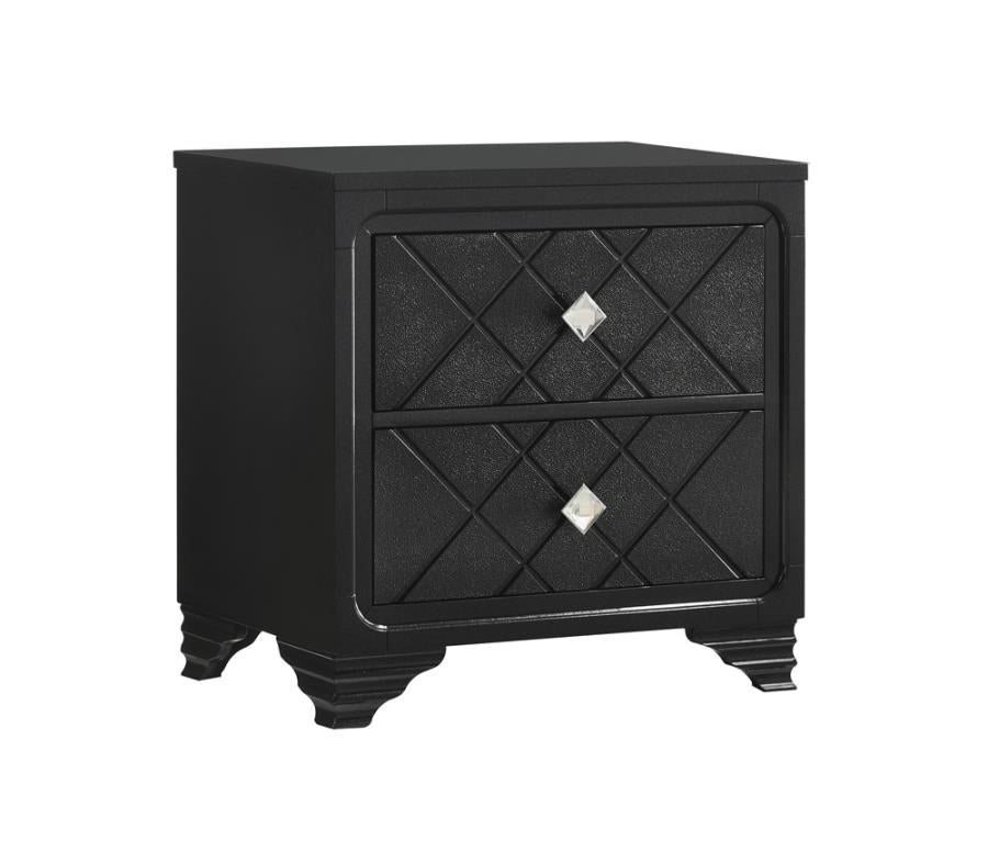 Penelope 2-drawer Nightstand Black_0