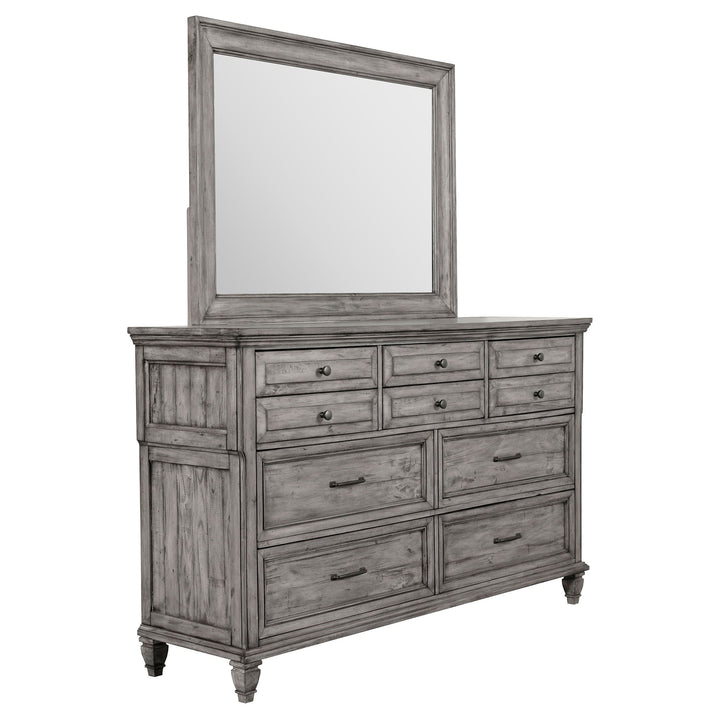 Avenue 8-drawer Rectangular Dresser with Mirror Grey_0