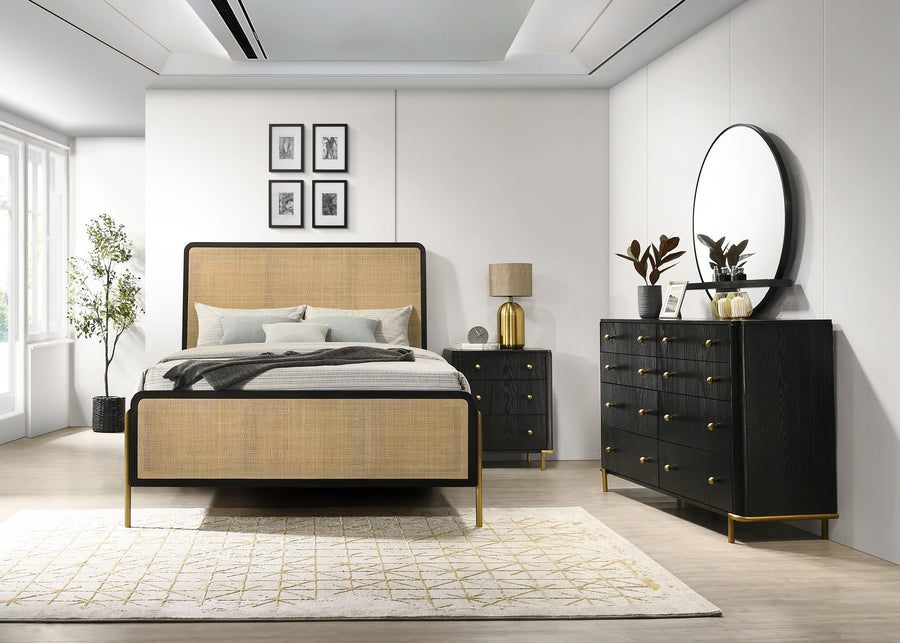 Arini 4-piece Eastern King Bedroom Set Black and Natural_0