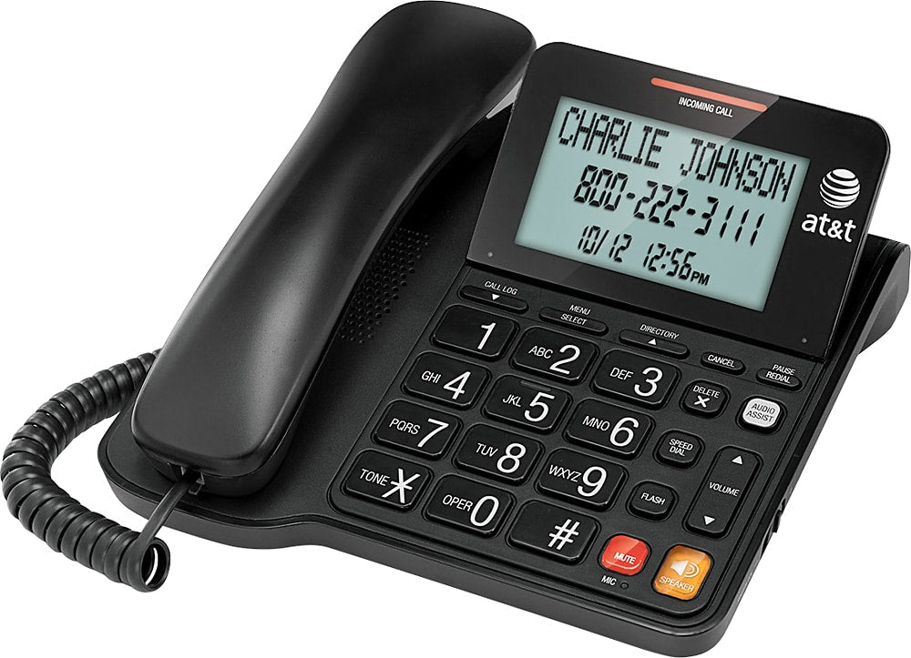 AT&T - 2940 Corded Phone with Caller ID/Call Waiting - Black_2