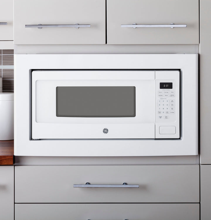 GE - Profile Series 1.1 Cu. Ft. Mid-Size Microwave - White on white_2