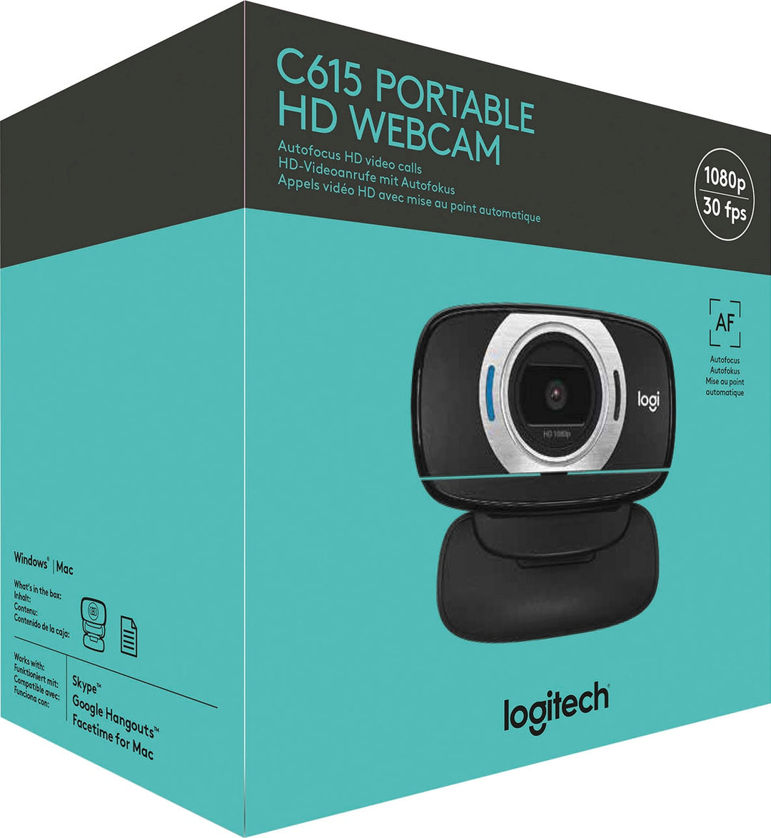 Logitech - C615 1080 Webcam with HD Light Correction - Black_6