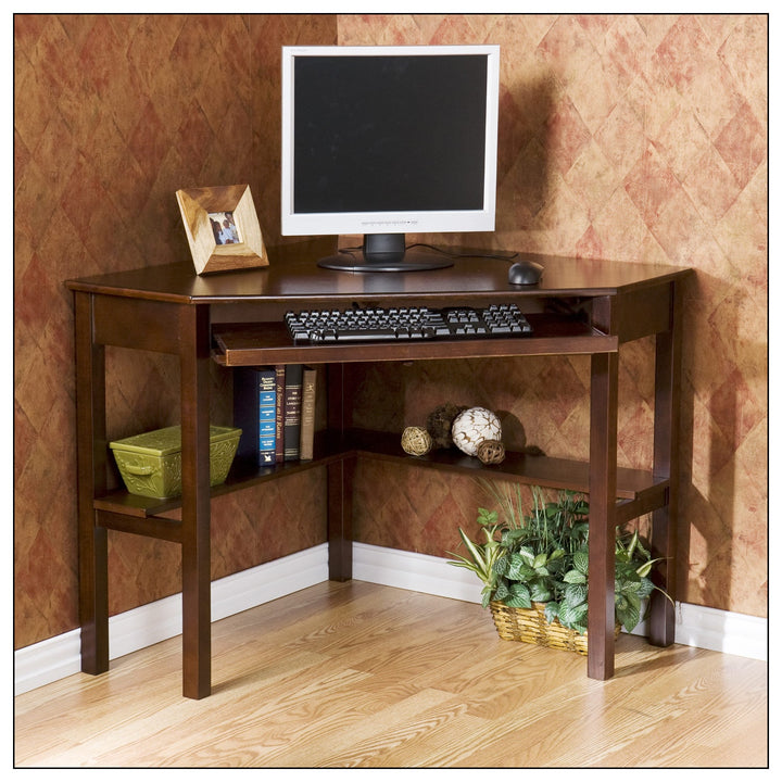 SEI Furniture - Taft Corner Computer Desk - Espresso_3
