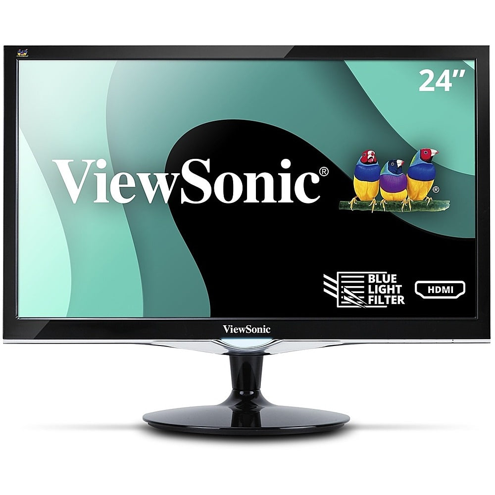 ViewSonic - 24 LCD FHD Monitor (DisplayPort VGA, HDMI, DVI) - Black_1