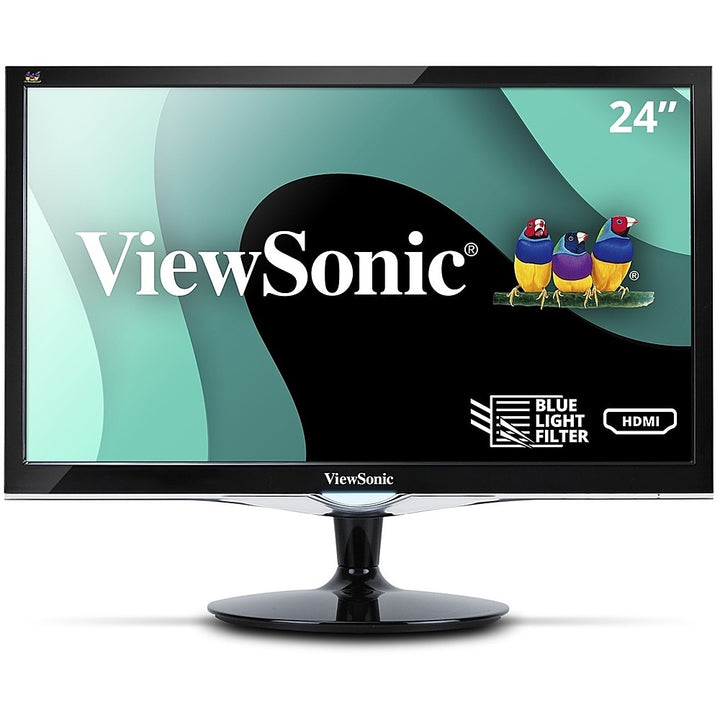 ViewSonic - 24 LCD FHD Monitor (DisplayPort VGA, HDMI, DVI) - Black_1