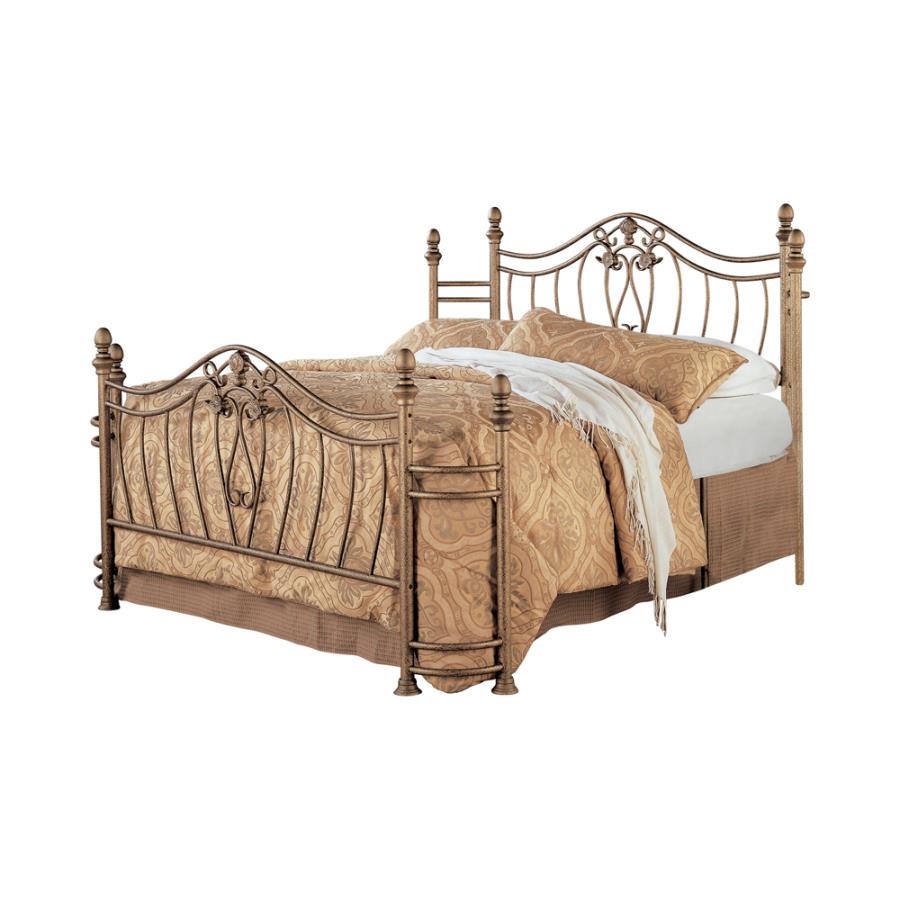 Sydney Eastern King Bed Antique Brushed Gold_2