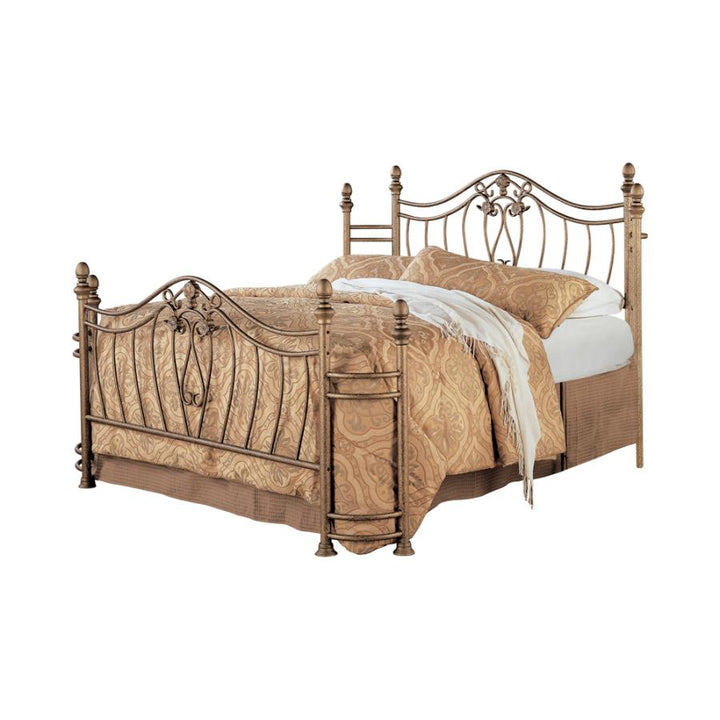 Sydney Eastern King Bed Antique Brushed Gold_2