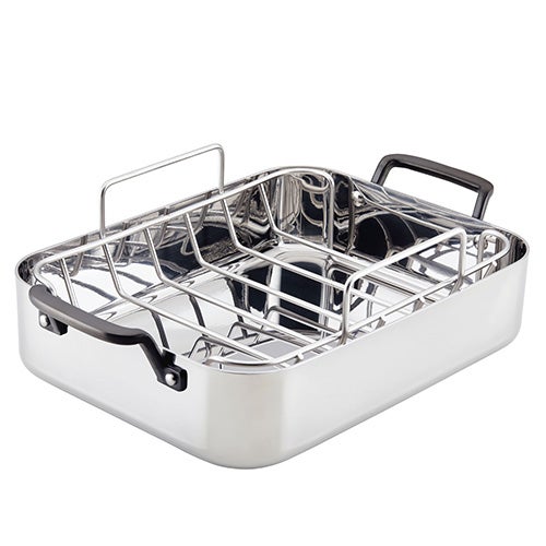 5-Ply Stainless Steel Roasting Pan w/ Rack_0