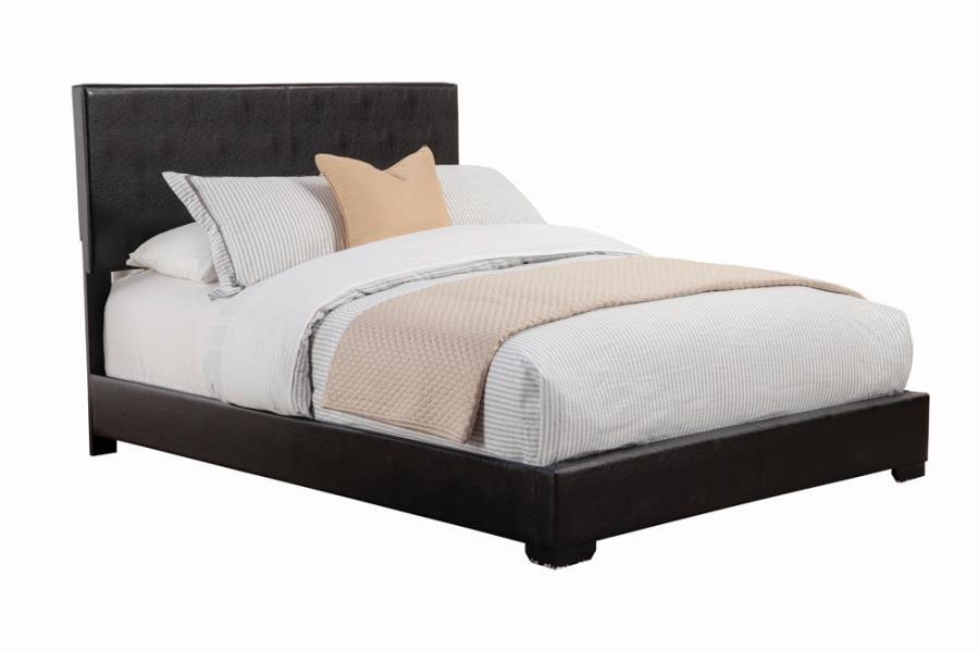 Conner Eastern King Upholstered Panel Bed Black_1