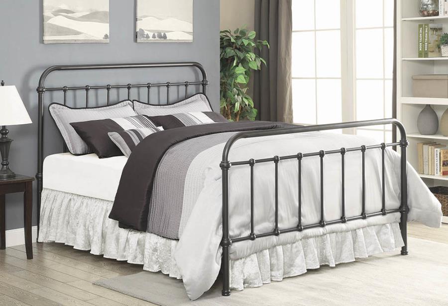 Livingston Full Panel Metal Bed Dark Bronze_0