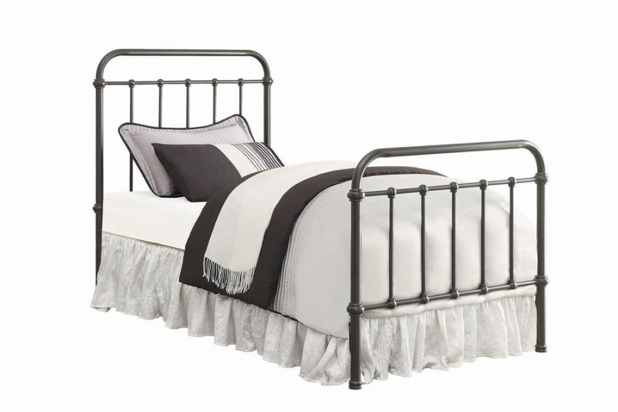 Livingston Twin Panel Metal Bed Dark Bronze_1