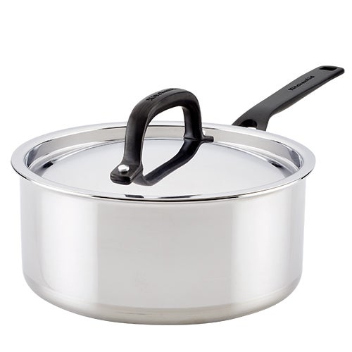5-Ply Clad Stainless Steel 3qt Saucepan w/ Lid_0