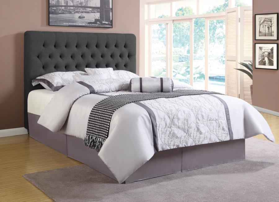 Chloe Tufted Upholstered Queen Bed Charcoal_1