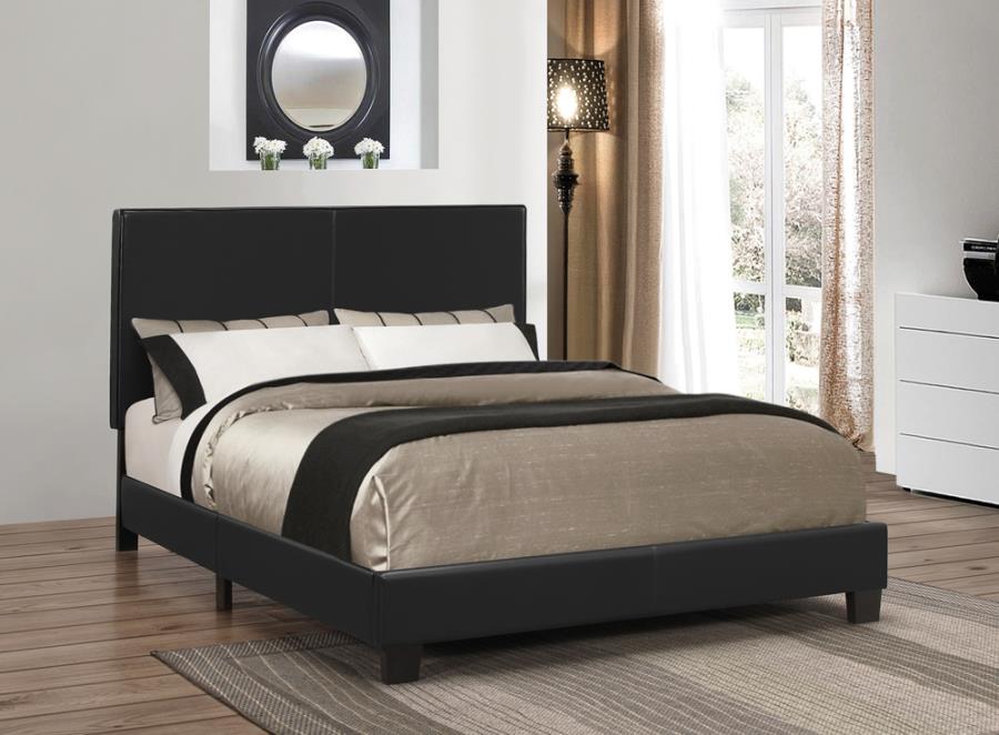 Muave Full Upholstered Bed Black_0