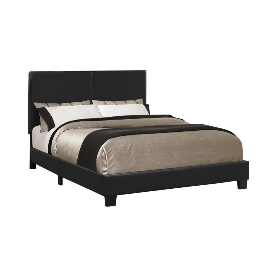 Muave Twin Upholstered Bed Black_1