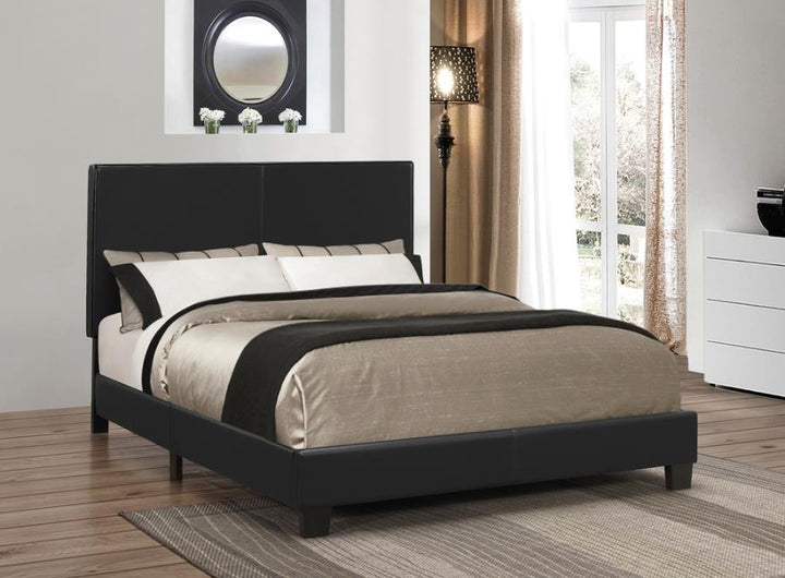 Muave Twin Upholstered Bed Black_0