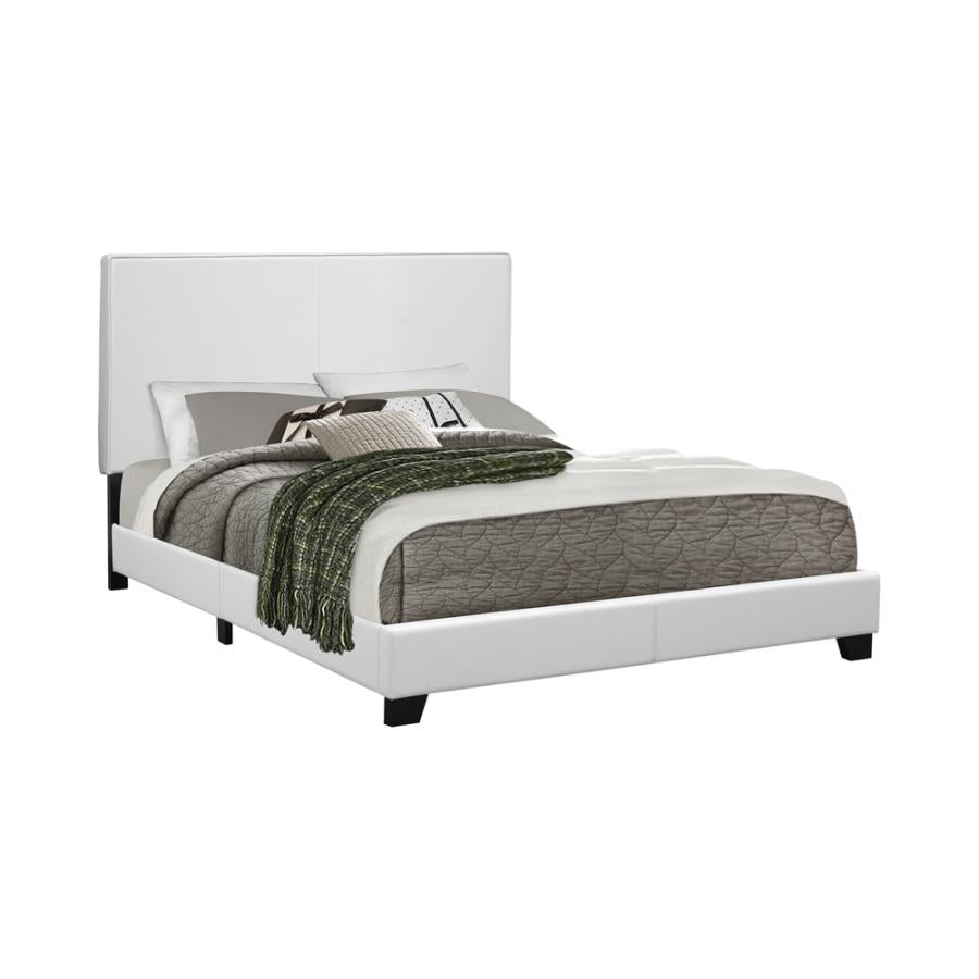 Muave Queen Upholstered Bed White_1