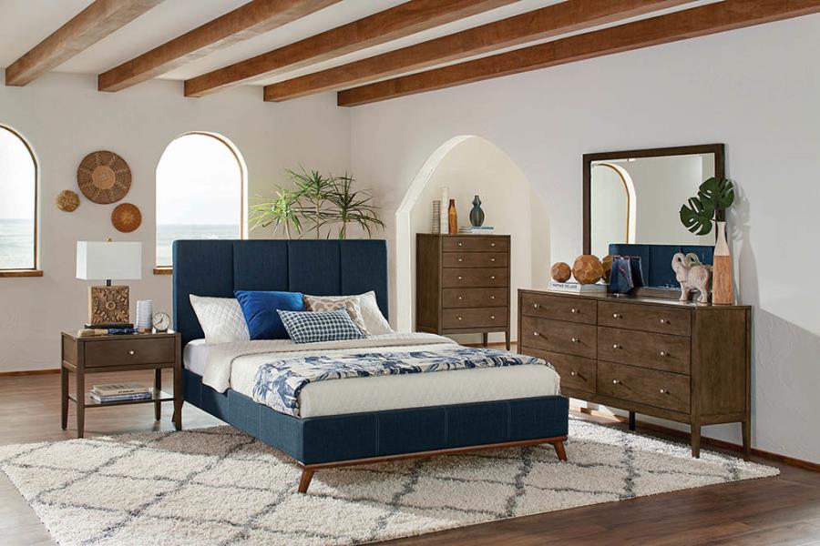 Charity Eastern King Upholstered Bed Blue_0
