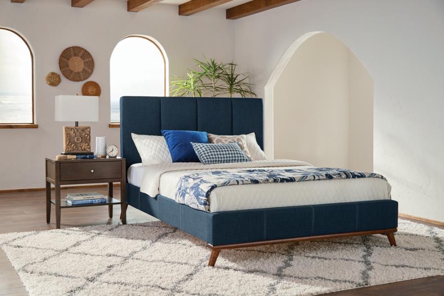 Charity Queen Upholstered Bed Blue_0