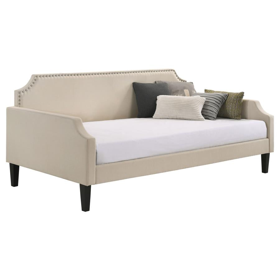 Olivia Upholstered Twin Daybed with Nailhead Trim_1