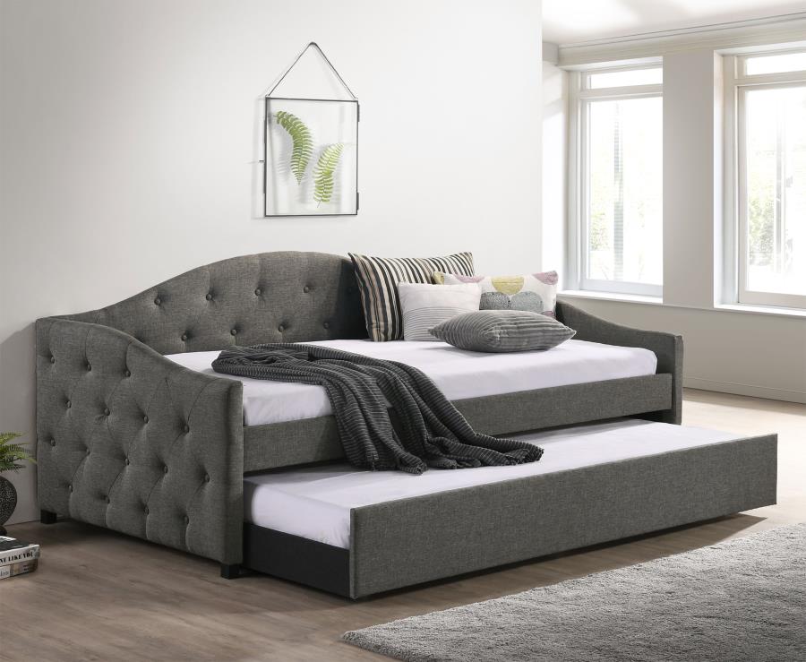 Sadie Upholstered Twin Daybed with Trundle_0