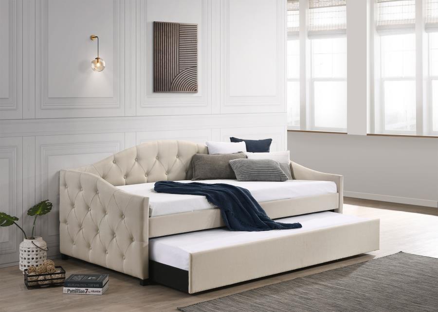 Sadie Upholstered Twin Daybed with Trundle_0