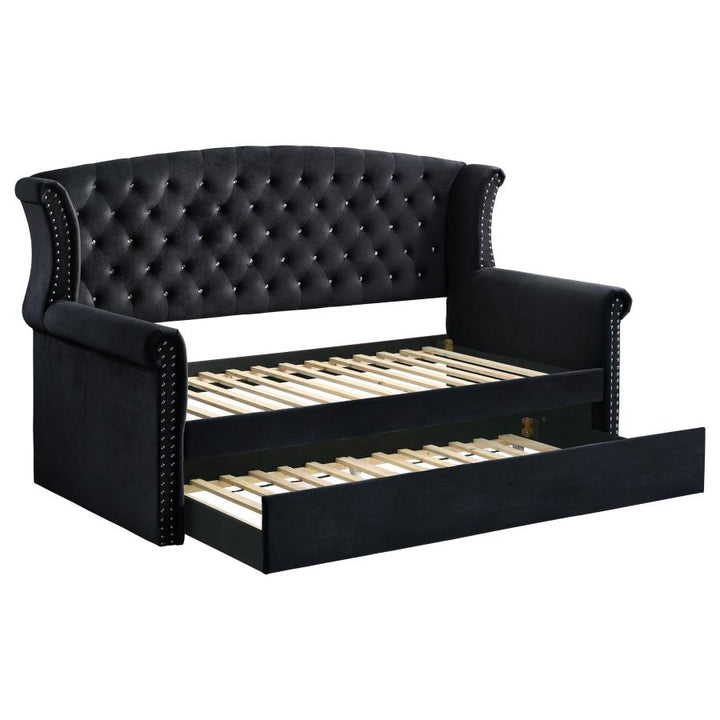 Scarlett Upholstered Tufted Twin Daybed with Trundle_2