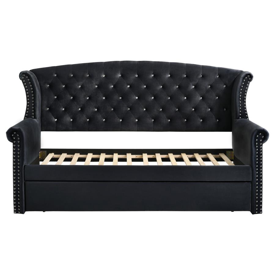 Scarlett Upholstered Tufted Twin Daybed with Trundle_3