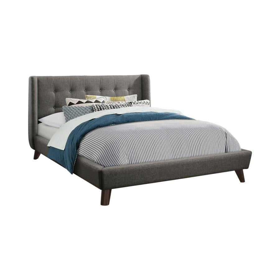 Carrington Button Tufted Eastern King Bed Grey_1