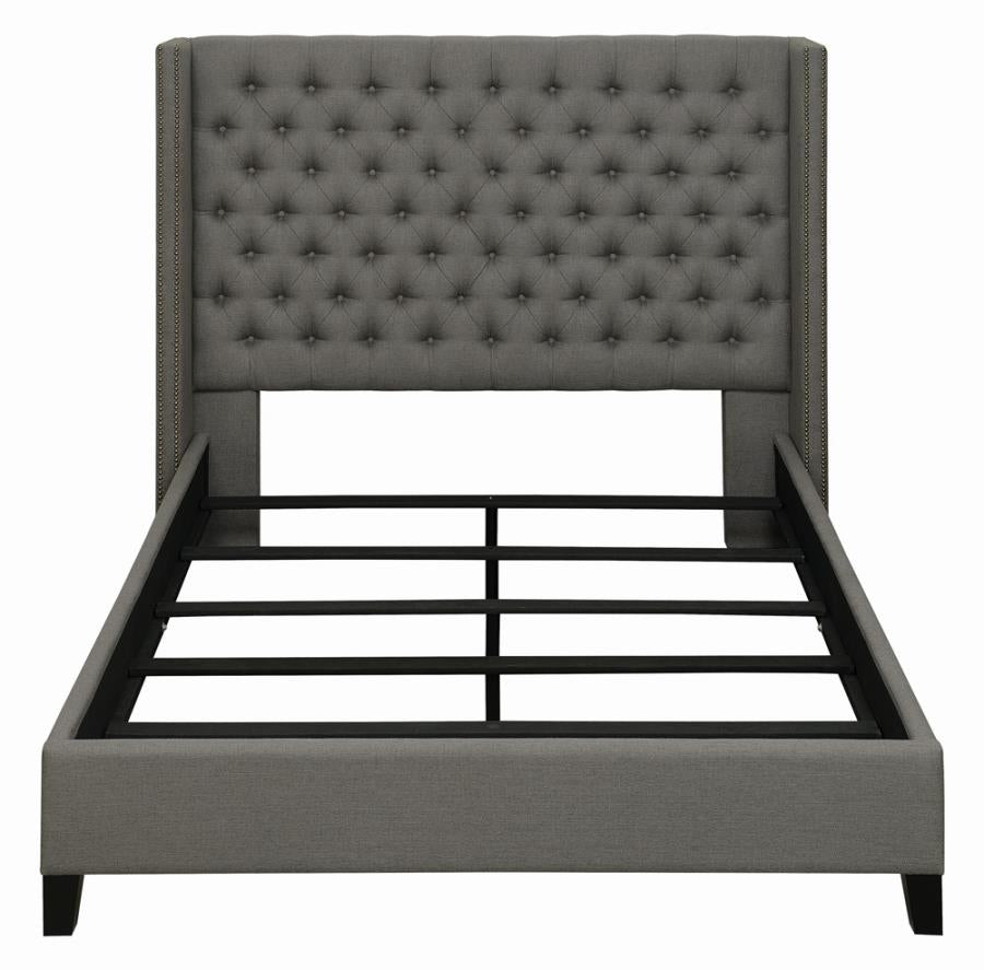 Bancroft Demi-wing Upholstered Eastern King Bed Grey_4