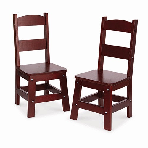 Wooden Chair Pair Espresso - Ages 3-8 Years_0