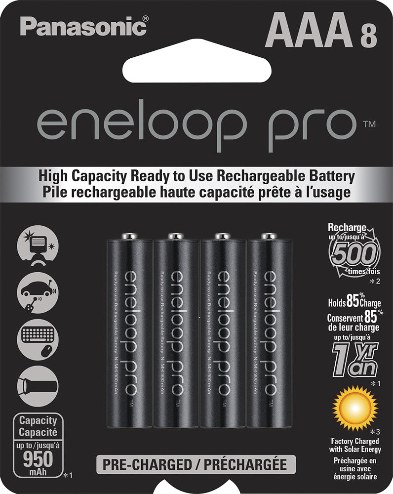 Panasonic - eneloop pro Rechargeable AAA Batteries (8-pack)_1