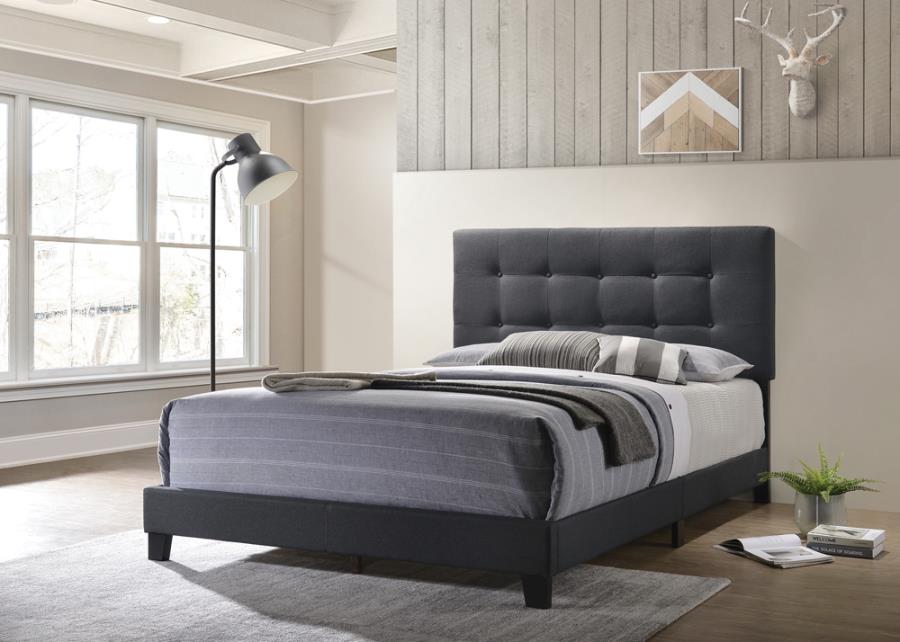 Mapes Tufted Upholstered Eastern King Bed Charcoal_0