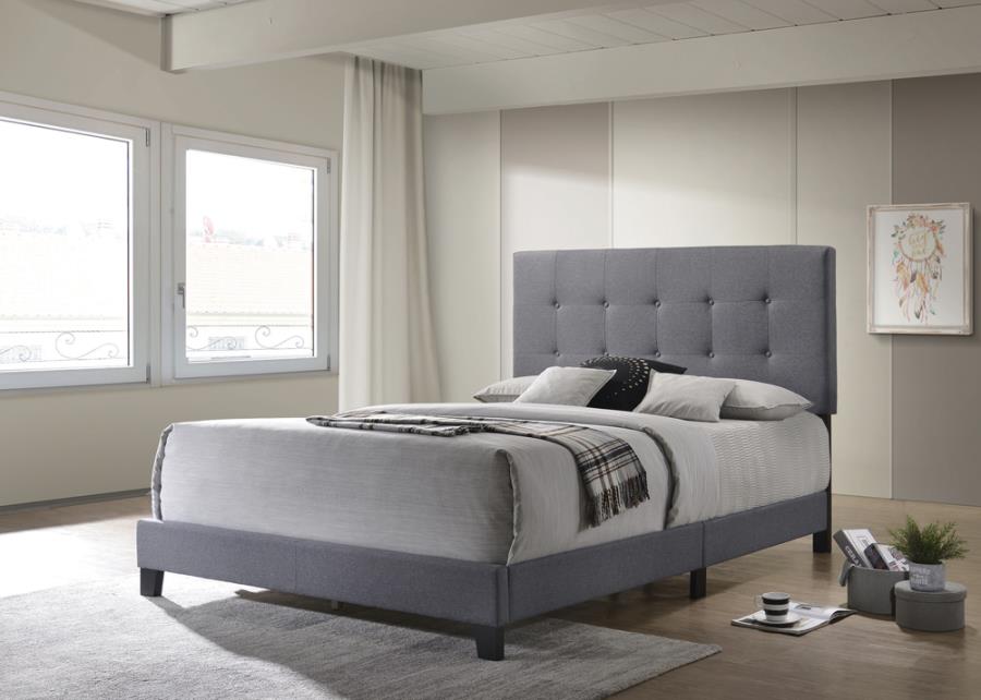 Mapes Tufted Upholstered Queen Bed Grey_0