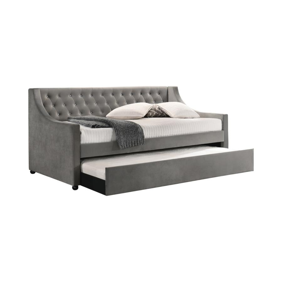 Chatsboro Twin Upholstered Daybed with Trundle Grey_1