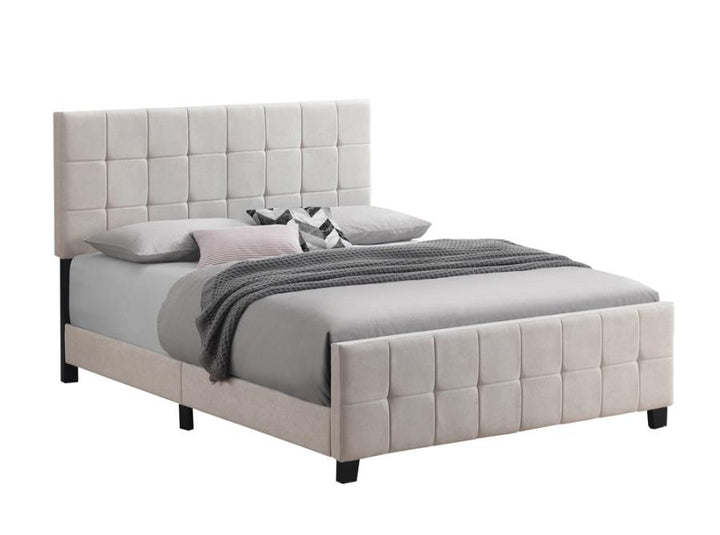 Fairfield Queen Upholstered Panel Bed Beige_1