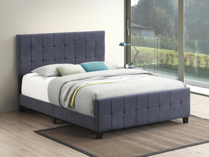 Fairfield Queen Upholstered Panel Bed Dark Grey_0