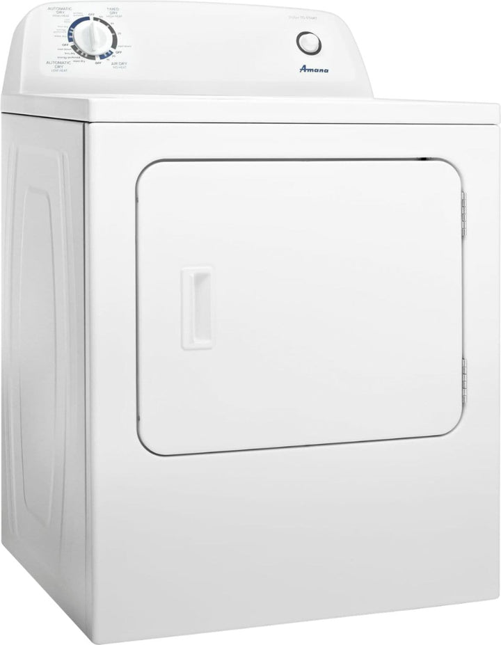Amana - 6.5 Cu. Ft. Electric Dryer with Automatic Dryness Control - White_2