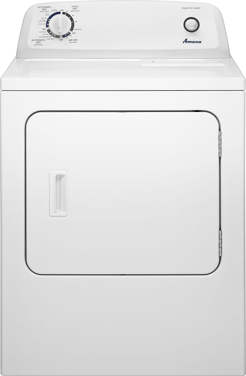 Amana - 6.5 Cu. Ft. Electric Dryer with Automatic Dryness Control - White_1
