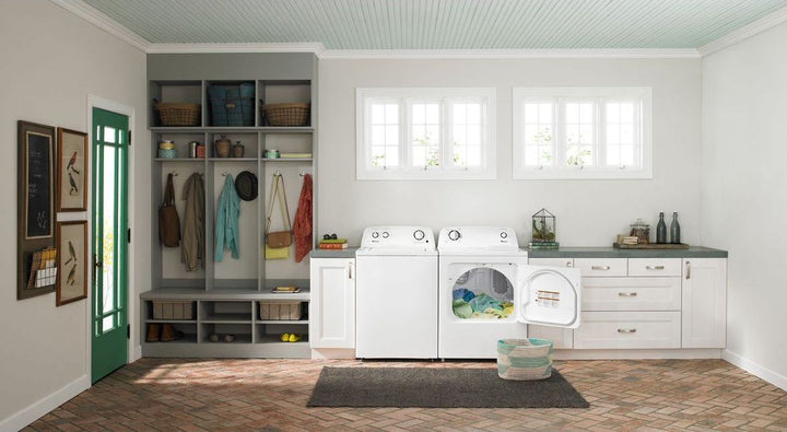 Amana - 6.5 Cu. Ft. Electric Dryer with Automatic Dryness Control - White_4