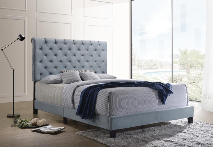 Warner Eastern King Upholstered Bed Slate Blue_0