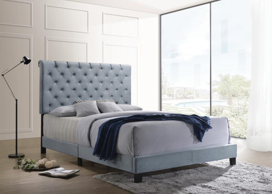 Warner Queen Upholstered Bed Slate Blue_0