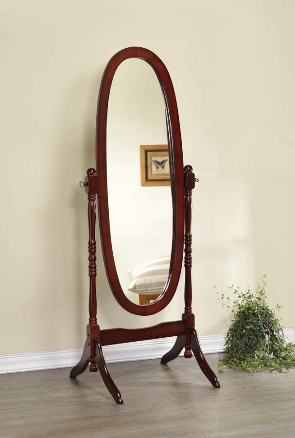 Oval Cheval Mirror Merlot_1