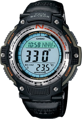 Casio - Men's Digital Compass Twin Sensor Sport Watch - Green_2