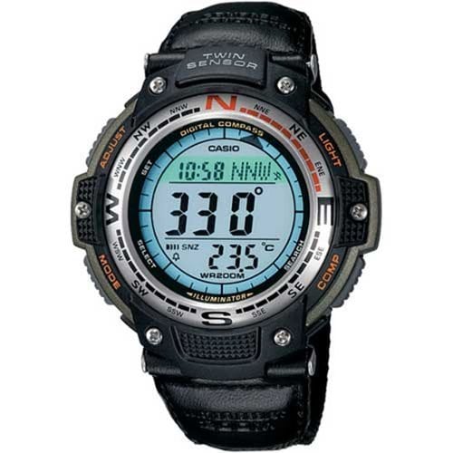 Casio - Men's Digital Compass Twin Sensor Sport Watch - Green_0