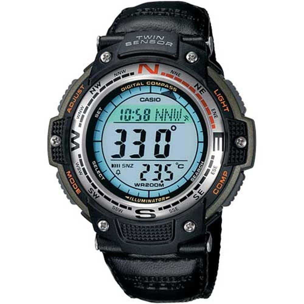 Casio - Men's Digital Compass Twin Sensor Sport Watch - Green_1