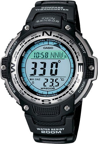 Casio - Men's Digital Compass Twin Sensor Sport Watch - Black_2
