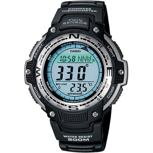 Casio - Men's Digital Compass Twin Sensor Sport Watch - Black_0