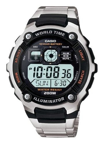Casio - Men's Multifunctional Digital Sport Watch - Stainless Steel_0